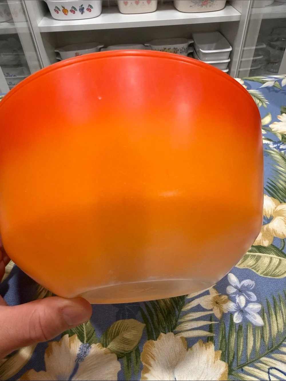 Fire King Orange to Yellow Ombre Mixing Bowl